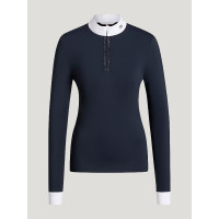 Camicia da gara da donna Monica con strass Tommy Hilfiger Equestrian Cielo del deserto Blu Camicia da gara da donna Monica con strass Tommy Hilfiger Equestrian Cielo del deserto Blu