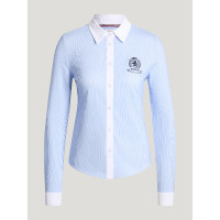 Camicia Perkins da donna a righe elasticizzate Tommy Hilfiger Equestrian Camicia Perkins da donna a righe elasticizzate Tommy Hilfiger Equestrian