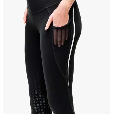 Leggings equitazione donna con grip al ginocchio Horseware