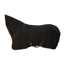 Coperta asciugante in pile per cavallo con collo nero
