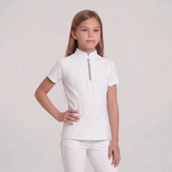 Camicia concorso equitazione bimba rosa glitter 160