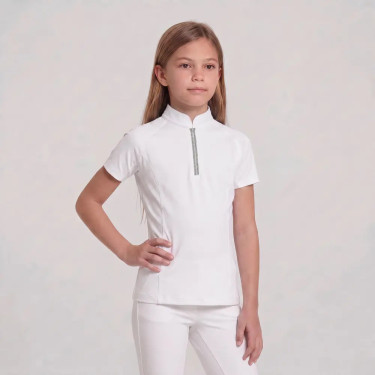 Camicia concorso equitazione bimba rosa glitter 160