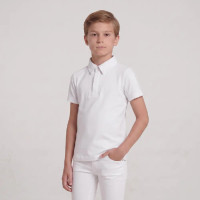 Camicia equitazione gara bambino maniche corte bianca 160