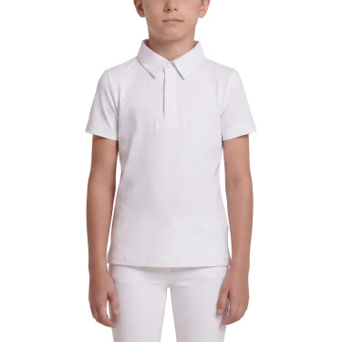 Camicia equitazione gara bambino maniche corte bianca 160