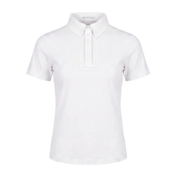 Camicia equitazione gara bambino maniche corte bianca 160