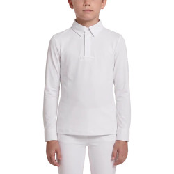 Camicia da concorso equitazione ragazzo bianca 160