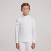 Camicia da concorso equitazione ragazzo bianca 160