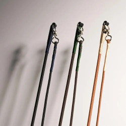 Frusta da lavoro equitazione 200 cm pelle marrone chiaro