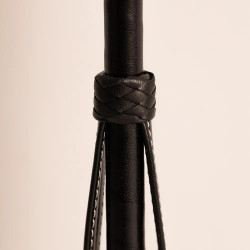 Frusta da salto Classy smooth in pelle piena marrone chiaro 65 cm Nero