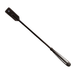 Frusta da salto Classy smooth in pelle piena marrone chiaro 65 cm Nero