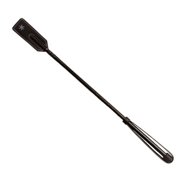 Frusta da salto Classy smooth in pelle piena marrone chiaro 65 cm Nero