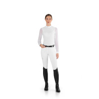 Polo da concorso Rita Ego7 a maniche lunghe da donna Bianco mare Blu marino