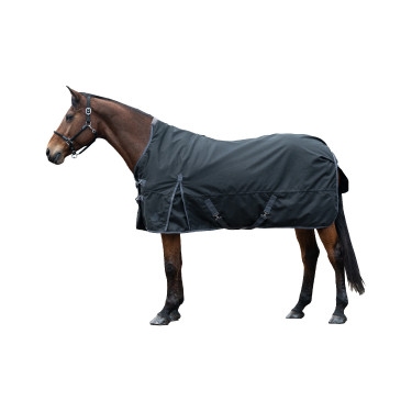 Coperta highneck HKM Glasgow 1200D fodera liscia Blu cobalto / grigio