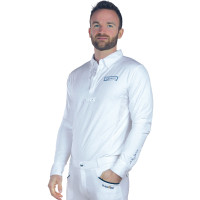 Herren-Poloshirt Cartago langarm Flags & Cup Bianco Herren-Poloshirt Cartago langarm Flags & Cup Bianco