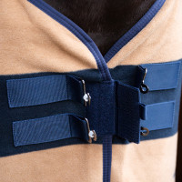 Coperta in pile HV Polo Gwenny con stampa Marino / cammello Blu