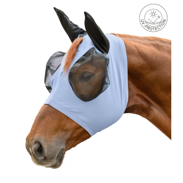 Maschera anti-mosche Waldhausen Puck Flex Blu pastello