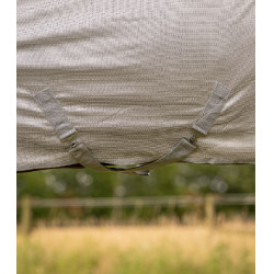 Coperta antimosche Waldhausen FlyControl con copricollo Grigio argento
