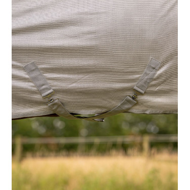 Coperta antimosche Waldhausen FlyControl con copricollo Grigio argento
