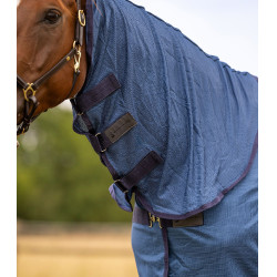 Coperta antimosche Waldhausen FlyControl con copricollo Blu