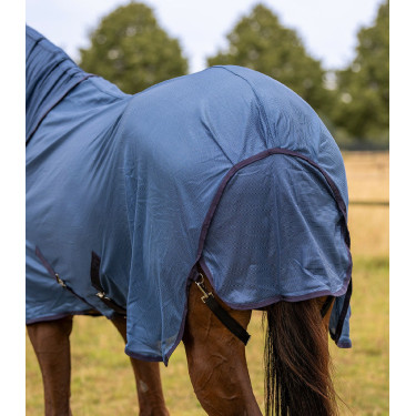 Coperta antimosche Waldhausen FlyControl con copricollo Blu
