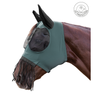 Maschera anti-mosche Waldhausen Puck con frange nasali Nero Maschera anti-mosche Waldhausen Puck con frange nasali Nero