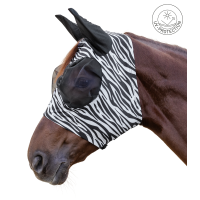 Maschera anti-mosche Waldhausen Puck Zebra Nero / bianco