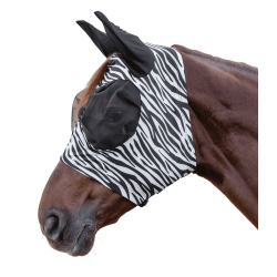 Maschera anti-mosche Waldhausen Puck Zebra Nero / bianco