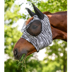 Maschera anti-mosche Waldhausen Puck Zebra Nero / bianco