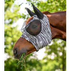 Maschera anti-mosche Waldhausen Puck Zebra Nero / bianco