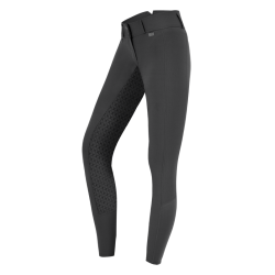 Pantaloni da equitazione ELT Micro Sport in silicone a vita alta Asfalto Grigio