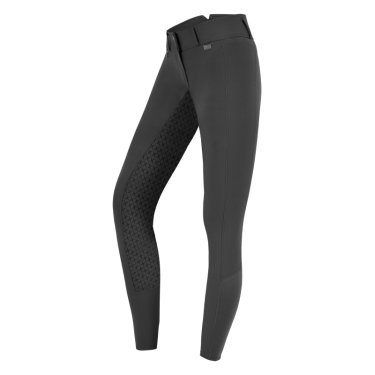 Pantaloni da equitazione ELT Micro Sport in silicone a vita alta Asfalto Grigio