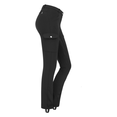Pantaloni da equitazione ELT Micro Jodhpur Cargo silicone Nero