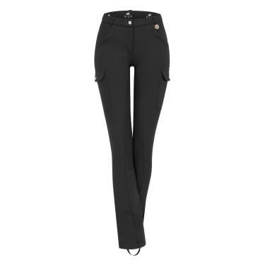 Pantaloni da equitazione ELT Micro Jodhpur Cargo silicone Nero