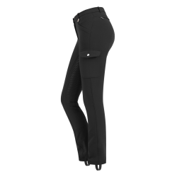 Pantaloni da equitazione ELT Micro Jodhpur Cargo silicone Nero