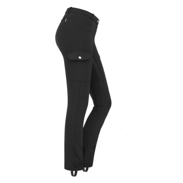 Pantaloni da equitazione ELT Micro Jodhpur Cargo silicone Nero