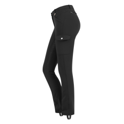 Pantaloni da equitazione ELT Micro Jodhpur Cargo silicone Nero