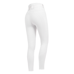 Pantaloni da equitazione ELT Maja Glam Curved a vita alta Bianco