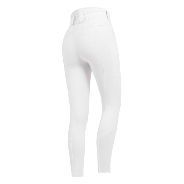 Pantaloni da equitazione ELT Maja Glam Curved a vita alta Bianco