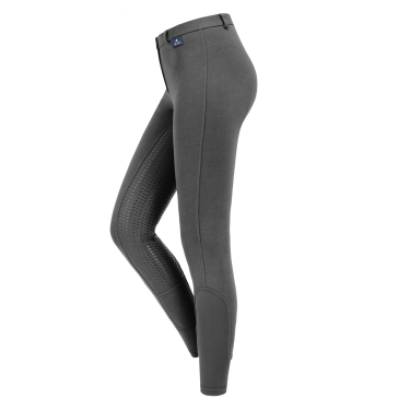 Pantaloni da equitazione ELT Fun Sport in silicone per bambini Asfalto Grigio