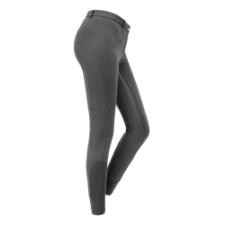 Pantaloni da equitazione ELT Fun Sport in silicone per bambini Asfalto Grigio