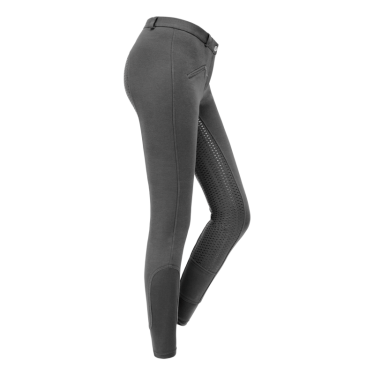 Pantaloni da equitazione ELT Fun Sport in silicone per bambini Asfalto Grigio