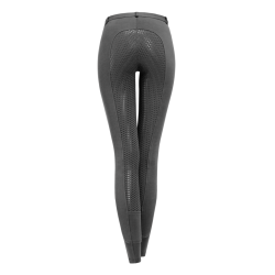 Pantaloni da equitazione ELT Fun Sport in silicone per bambini Asfalto Grigio