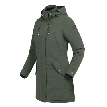 Parka da equitazione invernale ELT Performance Ontario Oliva scuro Kaki Parka da equitazione invernale ELT Performance Ontario Oliva scuro Kaki