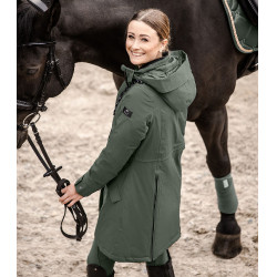 Parka da equitazione invernale ELT Performance Ontario Oliva scuro Kaki Parka da equitazione invernale ELT Performance Ontario Oliva scuro Kaki