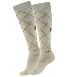 Calze da equitazione ELT Argyle Grigio beige