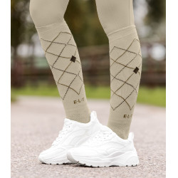 Calze da equitazione ELT Argyle Grigio beige