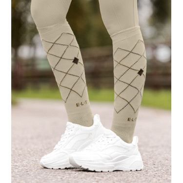 Calze da equitazione ELT Argyle Grigio beige