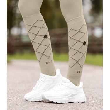 Calze da equitazione ELT Argyle Grigio beige