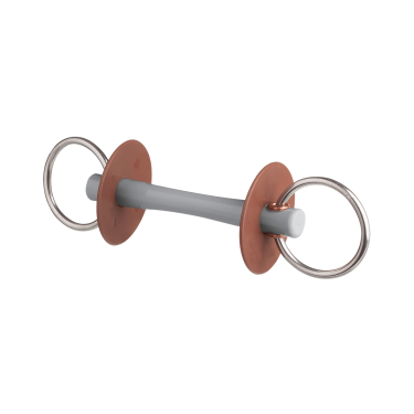 Filetto Beris con imboccatura Comfort anello 7,5 cm Morbido Grigio