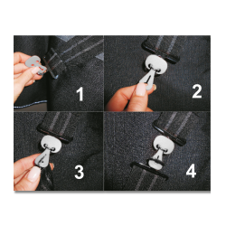 Safe-Gum Waldhausen 6 elastici con chiusure a T Grigio Safe-Gum Waldhausen 6 elastici con chiusure a T Grigio